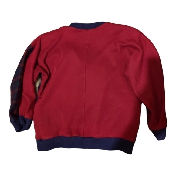 The American Collection Cricket Lane Red Blue Check Sweatshirt Sz Large Vintage - Picture 3 of 5